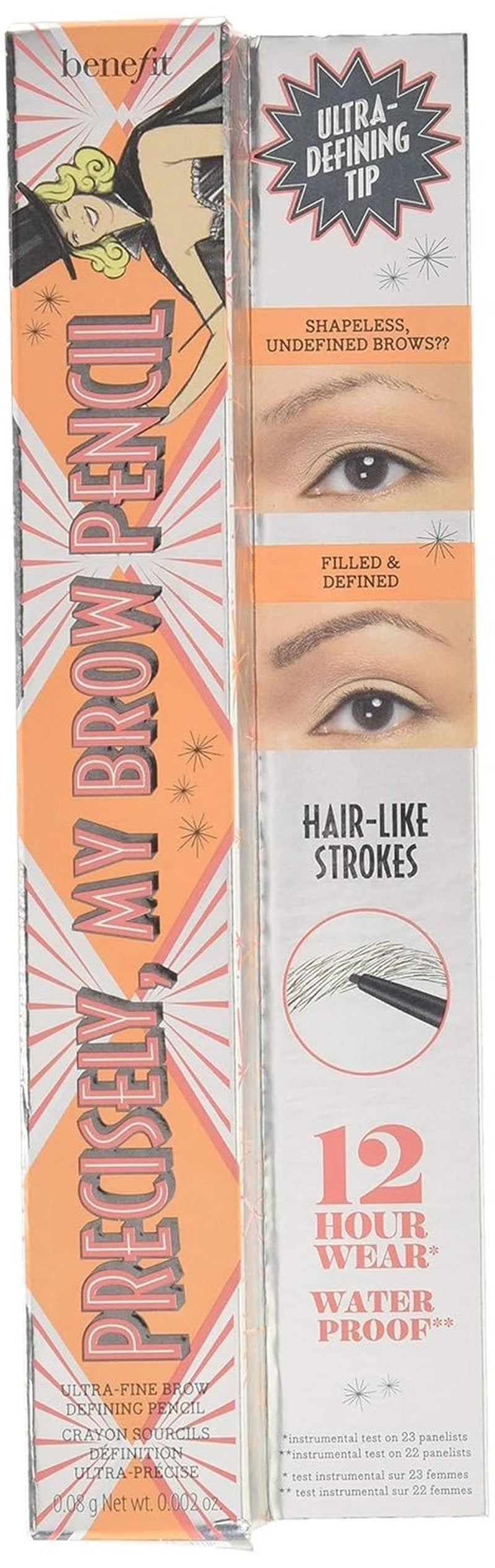 Benefit Precisely My Brow Pencil - Ultra-Fine Brow Defining Pencil | #5 Deep, 0.08g/0.002oz