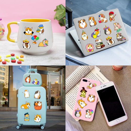 (96 PCS) Funny Guinea Pig Hamster Temporary Tattoos Birthday Themed Party Supplies Decorations Favors Cute Cartoon Animal Pet Stickers Tattoo Gifts for Kids Girls Boys Decor Class Reward Christmas