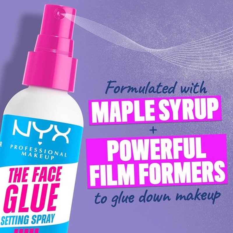 NYX Professional Makeup Face Glue Setting Spray - Transfer-Resistant & Waterproof, 24HR Hold