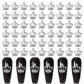 XEAOHESY 100pcs 3D Alloy Silver Crown Nail Charms Silver Nail Charms for Nail Art Nail Crown Studs for Nails