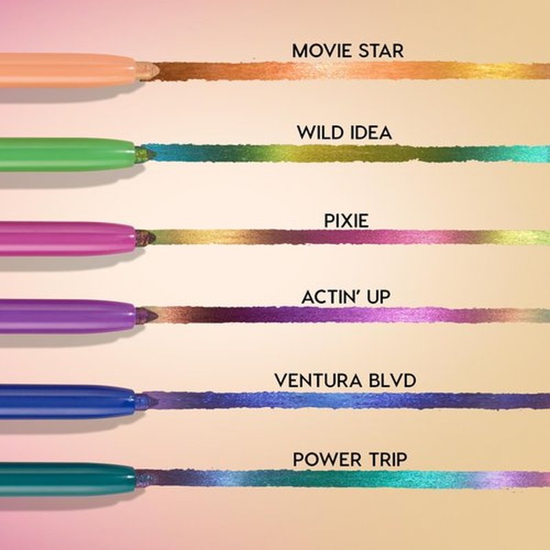 ColourPop Crème Gel Waterproof Chrome Eyeliner - 18HR Wear, Ultra-Pigmented Eyeliner Pencil with Matte & Metallic Finishes - Smudge-Proof, Vegan & Cruelty-Free - Power Trip (0.01 oz)