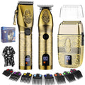 Suttik Professional Hair Clippers Trimmer Shaver Set for Men, Electric Razor Foil Shavers Combo Set of 3, Barber Kit Hair Cutting Kit, Gift for Men