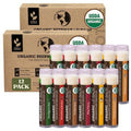 Earth's Daughter USDA Organic Lip Balm - 12-Pack with Fruit Flavors & Beeswax | Moisturizing Repair for Dry Lips