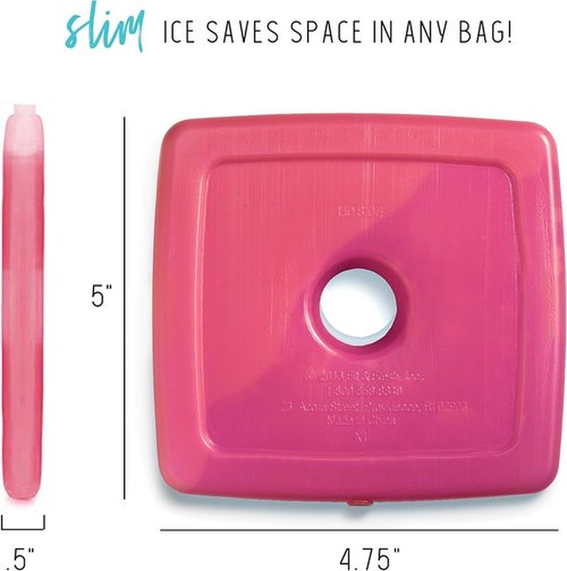 Fit & Fresh Cool Coolers - 4 Pack Slim Ice Packs | Quick Freeze, Space-Saving Design for Lunch Boxes