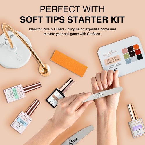 Cre8tion Nail Art Gel Solid Cream Palette for Nail Painting, Ombre, Stamping and Coverage, HEMA Free, TPO Free, 9 Colors (07)