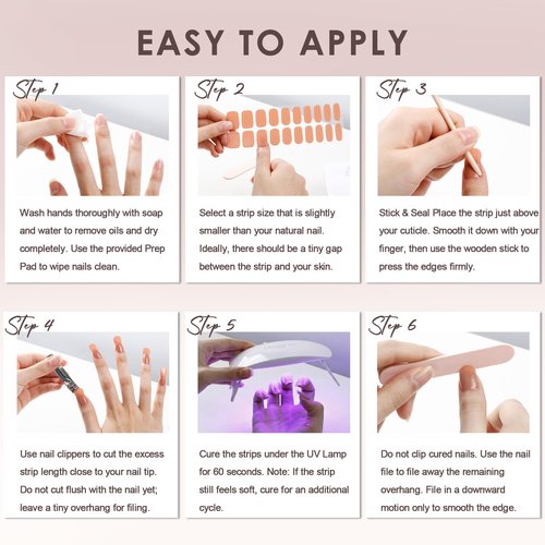 KHARITA Semi Cured Gel Nail Strips – Real Gel Nail Polish Wraps for Brittle Nails | Waterproof Long Lasting Easy Peel-Off Removal | Hema-Free | 20-Piece Spring Flower Salon Kit with File & Stick