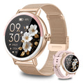 KEEPONFIT Smart Watches for Women Android/iPhone, IP68 Waterproof Fitness Tracker with Bluetooth Calls(Answer&Make), Activity Pedometer/Heart Rate/SpO2 Monitor/100+ Sports Model