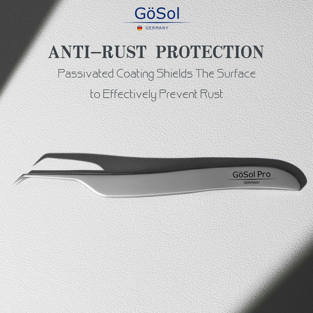 GöSol Pro Blackhead Tweezers, Precision Slant Tip for Blackhead Extraction