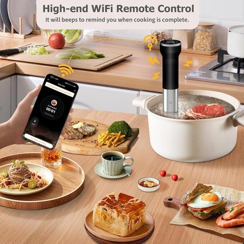 Skiennix Sous Vide Cooker - WiFi Immersion Cooking & Deep Fryer with Basket