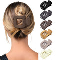 Mesovor 6 Pack Flat Square Claw Clips for Women, 3.94" Nonslip Large French Duckbill Lay Flat Hair Clips | Strong Hold Flat Hairclips for Lying Down, Yoga, Driving (Neutral Matte)