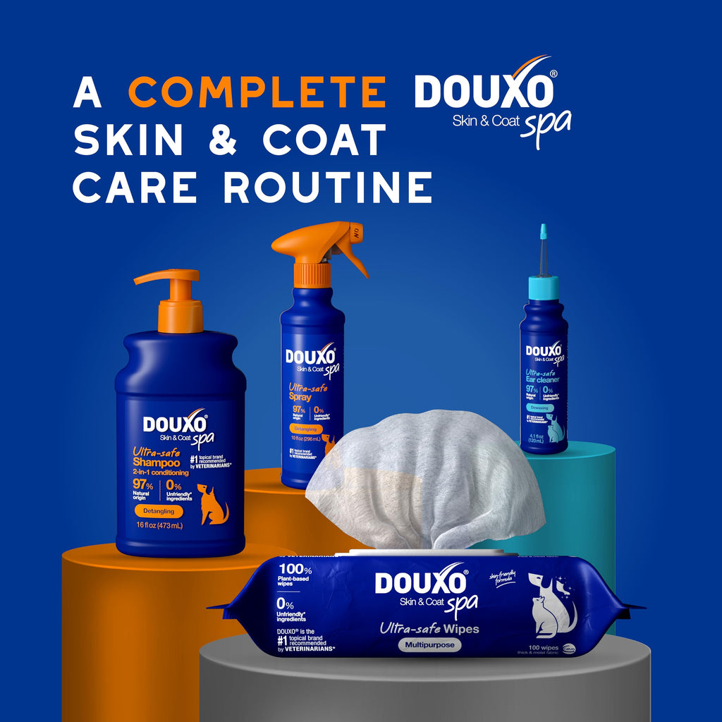 DOUXO SPA Dog Detangler Spray, 10 fl oz, Safely Detangles, Revives, and Nourishes the Coat, Skin-Friendly Formula