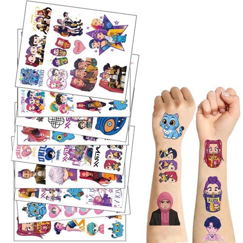 99 PCS Demon Movie Hunters Temporary Tattoos for Kids| 9 Sheets