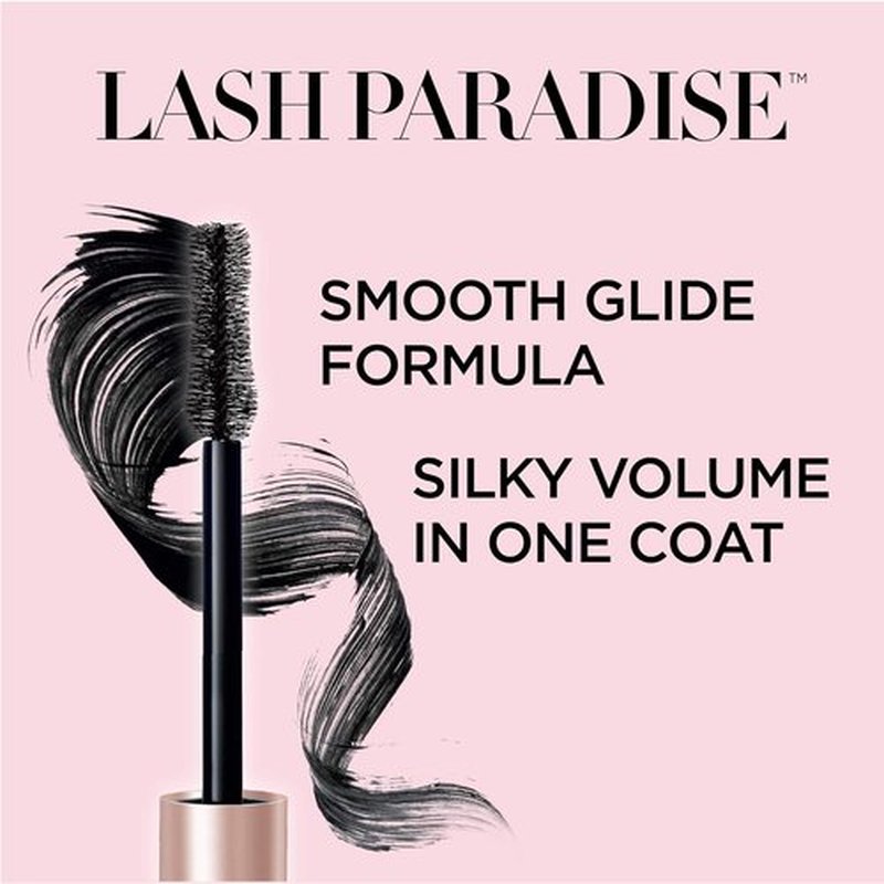 L'Oreal Paris Voluminous Lash Paradise Waterproof Mascara - Volumizing & Lengthening Eye Makeup, Black, 0.25 Fl Oz
