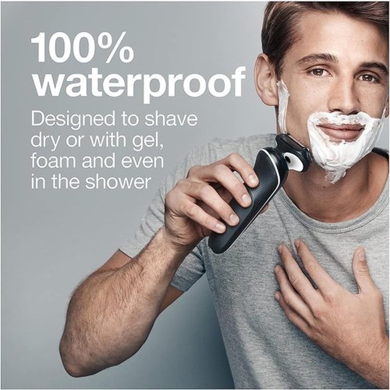 Braun Electric Razor - Waterproof Foil Shaver Series 5 5050cs | Wet & Dry Shave with Beard Trimmer & Groomer, Blue