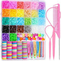 TsMADDTs Elastic Hair Ties, Colorful Hair Accessories for Baby Toddlers Kids Girls, 26 Colors Small Rubber Bands Set with Ties and Clips, Styling Tools