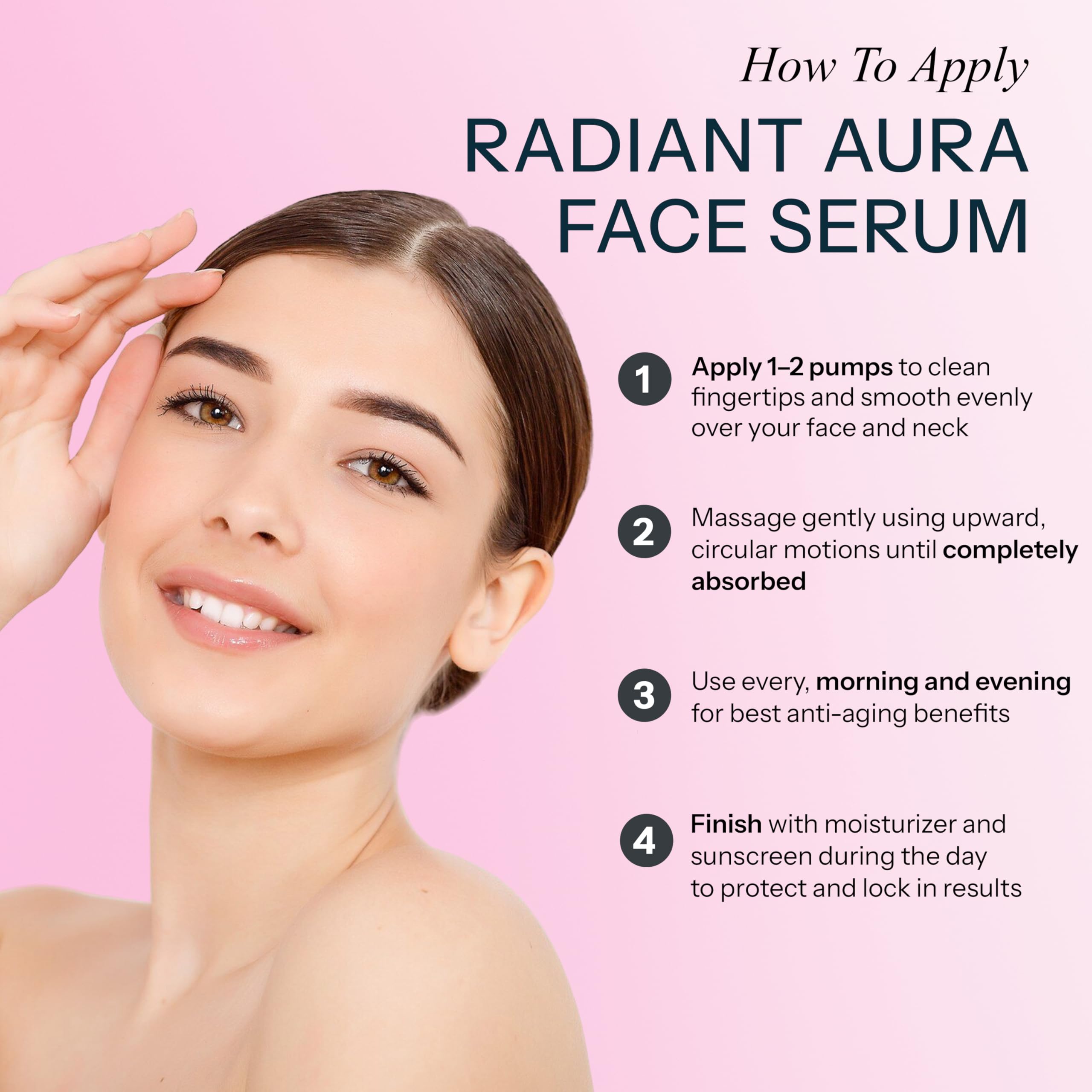 Radiant Aura Collagen & Retinol Serum For Face – Dermatologist Tested, Anti Aging, Korean Skin Care – Firming, Hydrating, Fast-Absorbing, Smoothing – Vegan, Clean Beauty – Pack of 2