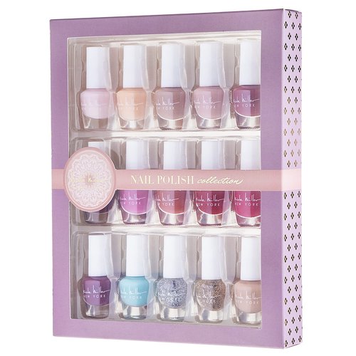 Nicole Miller Mini Nail Polish Set – Glossy, Vibrant Colors for Fingernails & Toenails, Purple