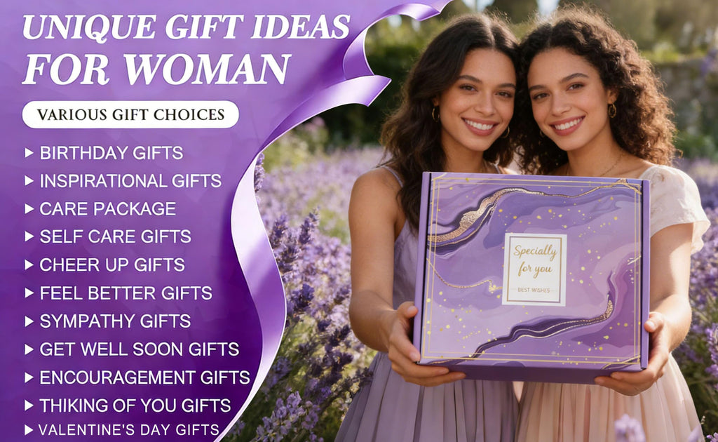 Birthday Gifts for Women Self Care Gift, Relaxing Care Package Spa Gift Basket, Valentines Day, Mothers Day, Christmas, Birthday Gifts for Women Mom Her Friend Sister Wife (Lavendel)