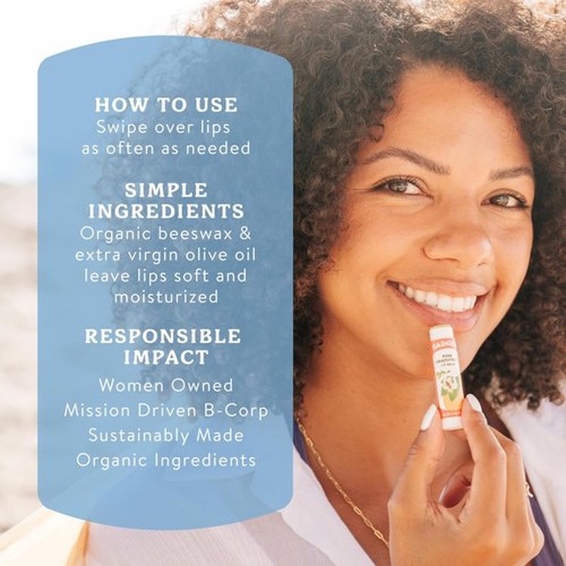 Badger Classic Organic Lip Balm Set - All-Natural Moisturizer Variety Pack | 4 Long-Lasting Balms (Unscented, Tea Tree, Mint & Tangerine)