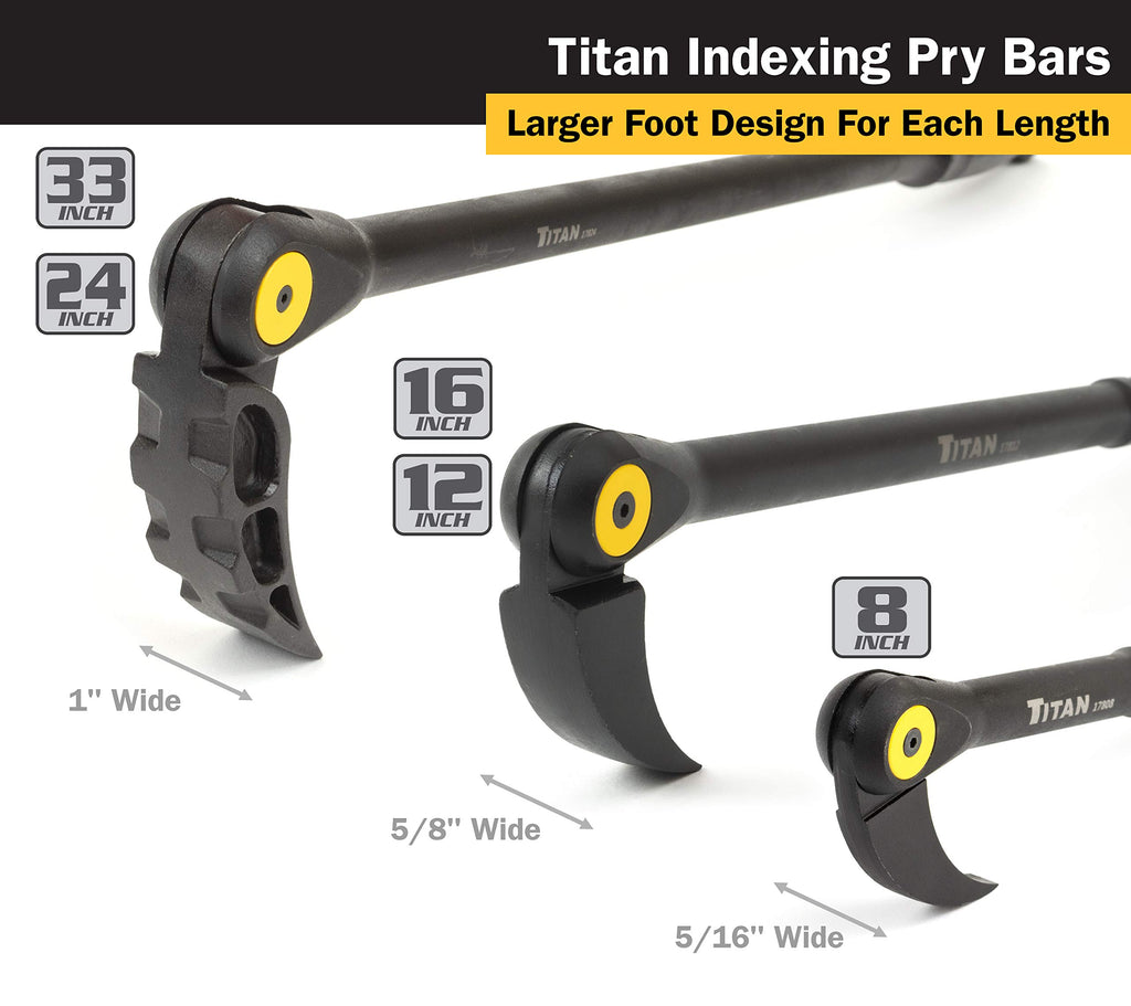 Titan 17816 Indexable Pry bar, 16"