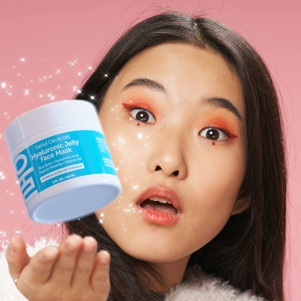 SeoulCeuticals Korean Skin Care Set - Contains Snail Cream Moisturizer + Korean Jelly Mask - This Potent Korean Skincare Set Provides Healthy, Youthful & Glowing Skin