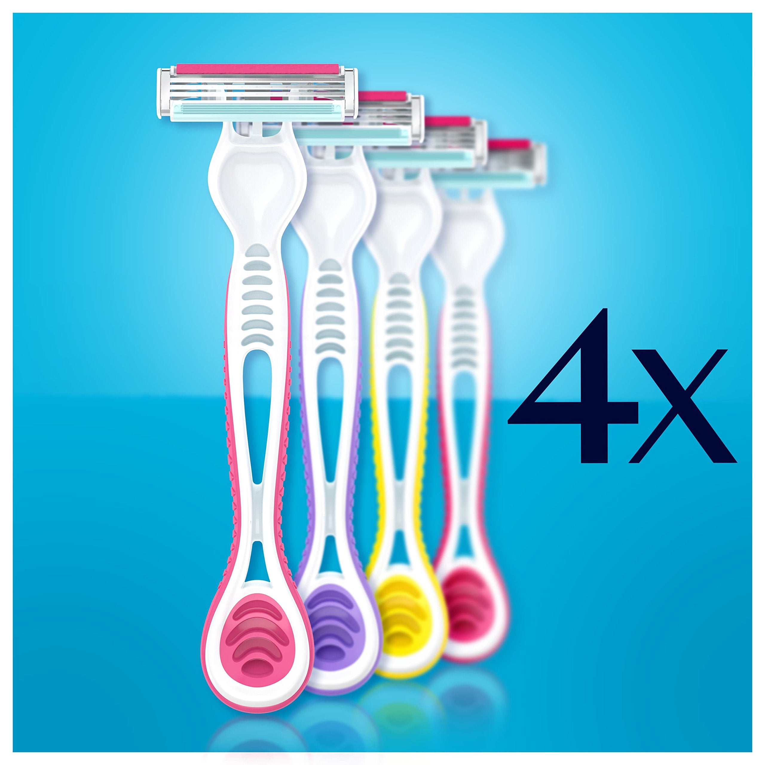 Gillette Venus Simply3 Women's Disposable Razors, 4 Count