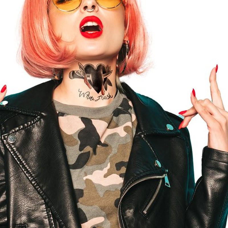 4 Sheets Cosplay Hip-Hop Temporary Face and Body Tattoos – Rapper-Inspired Fake Tattoo Stickers for Men, Women and Kids – Realistic Waterproof Tattoos for Cosplay, Halloween, Parties