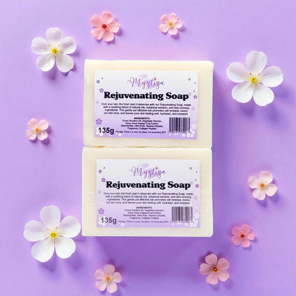 Myztiza Rejuvenating Bar Soap for Face & Body – 2 Pack 135g Each