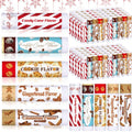 Siifert 50pcs Christmas Peppermint Candy Flavor Lip Balms Gift Bulk Candy Gingerbread Hot Cocoa Cookie Cinnamon Flavor Lip Balm Christmas Party Gift Stocking Stuffer for Coworker Staff Employee (Cute)