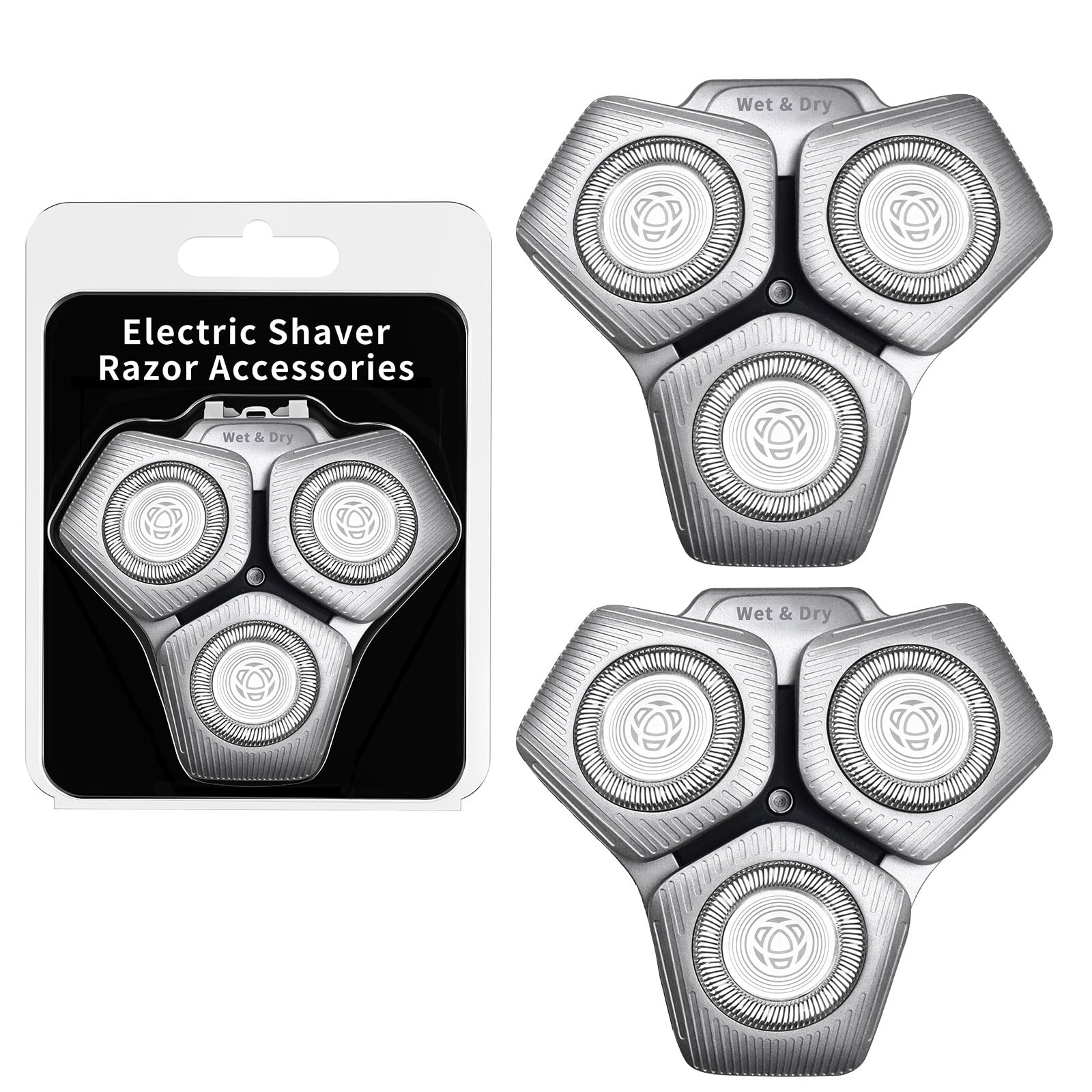 2 Pack SH71/50 Shaving Heads, Compatible with Philips Shavers,Silver