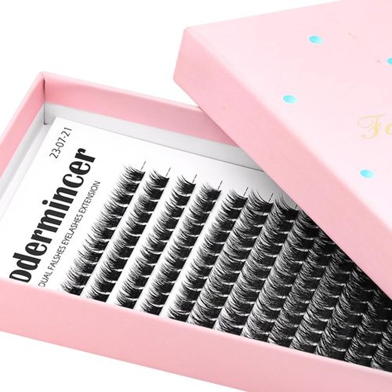 Bodermincer Lash Clusters 180pcs D Curl Color Black/Brown 10-12-14mm Mixed Eyelashes Lash Cluster Premuum Individual Eyelash Extensions for a Stunning,Natural Appearance (Black 10-12-14mm Mixed)