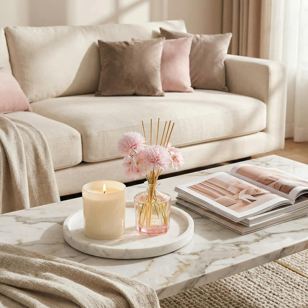 COCORRÍNA Reed Diffuser - Sandalwood Rose Home Fragrance Set | 8.5 Fl. Oz with 8 Sticks for Bedroom & Office Decor
