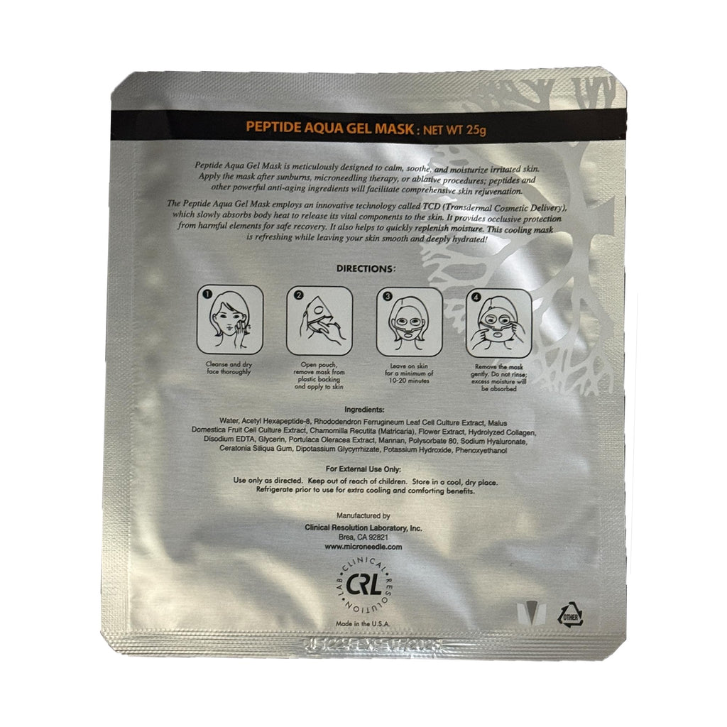 Clinical Resolution Peptide Aqua Gel Mask, Hydrating & Refreshing Gel Sheet Mask, Cooling Sensation for Skin Comfort, 15 Single-Use Masks (3 Boxes, 5 per Box)
