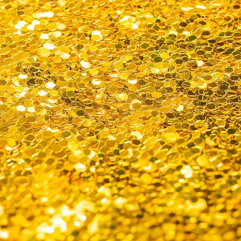 Hemway Premium Ultra Sparkle Glitter Multi Purpose Metallic Flake for Arts Crafts Nails Cosmetics Resin Festival Face Hair - Gold - Super Chunky (1/8" 0.125" 3mm) 100g / 3.5oz
