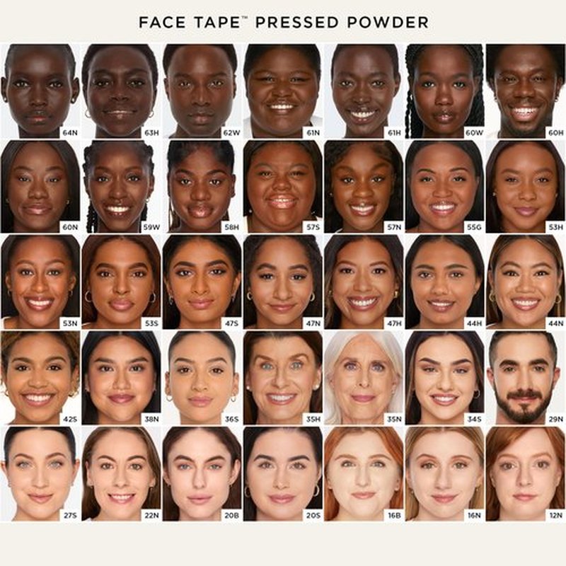 tarte face tape pressed powder – Medium-Coverage Waterproof Powder, Hyaluronic Acid & Peptides to Smooth & Set Makeup, Lightweight, Vegan & Cruelty-Free, full size, 22N light neutral