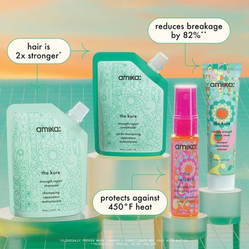 Amika Rescue Team Hair Routine Trial Set - Nourishing Hair Care Essentials for Healthy Locks