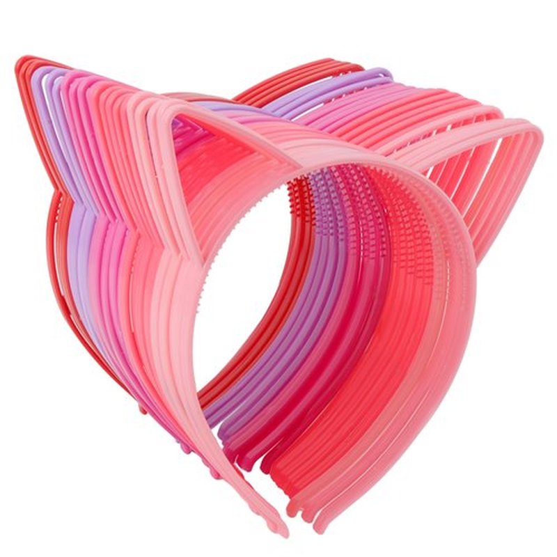 COCIDE 24Pcs Cat Ears Headbands Plastic Taylor Party Decorations Kitty Headbands for Women Gabby Party Favors Birthday Supplies for Womens Halloween Hair Accessories Hair Hoops Costume