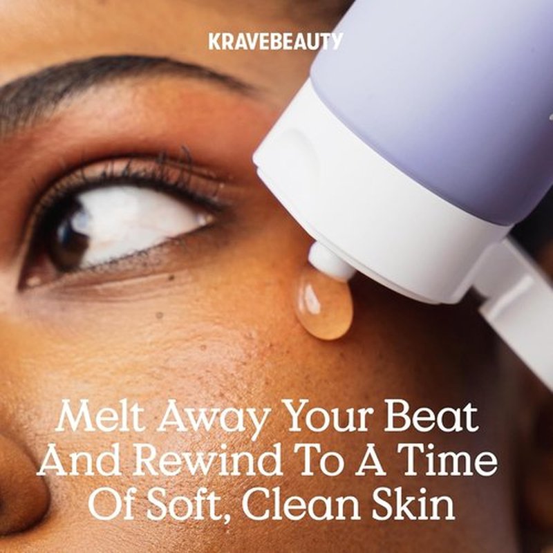 KraveBeauty Makeup Re-Wined Cleansing Oil - Fragrance-Free Jelly Oil Cleanser for Waterproof Makeup | 100 mL