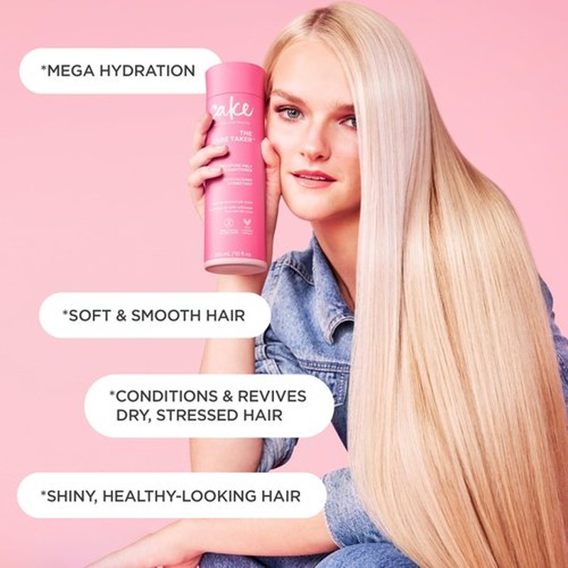Cake Beauty Moisturizing Conditioner, The Care Taker – Hydrating Conditioner that Replenishes Dry Hair – With Coconut Water, Hyaluronic Acid & Shea Butter - For All Hair Types - 296 ml