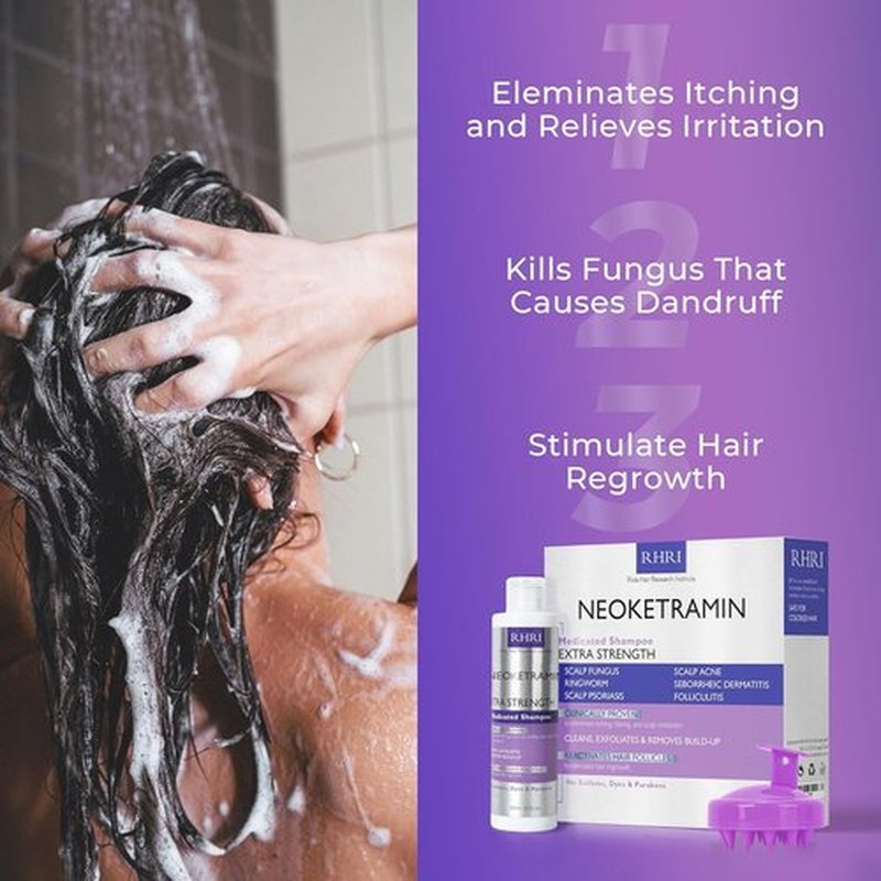 Skiennix Anti-Fungal Shampoo - Medicated Formula for Dandruff & Folliculitis | Soothes Itchy Scalp | Paraben-Free