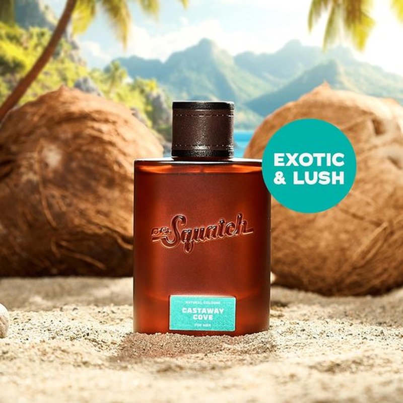 Dr. Squatch Cologne for Men - Coconut Castaway Inspired Bergamot, Lavender & Vanilla - 1.7 fl oz