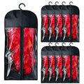 POOTUIPAT 8PCS Hair Extension Holder & Wig Storage Bags with Hanger – Dust-Proof Organizer for Multiple Wigs for Hair Extensions, Wigs & Accessories(Black)