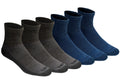 Dickies Men's Dri-Tech Moisture Control Quarter Socks, Available in M-XXL (6, 12, 18 Pairs), Mixed Denim (6 Pairs), Large
