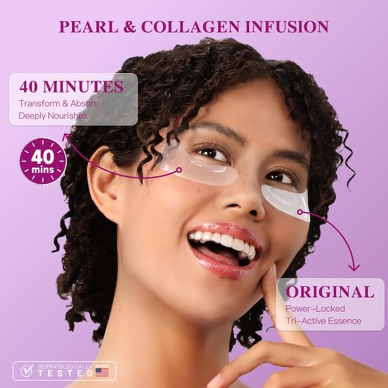 ICIKOL Collagen Under Eye Patches Mask - Undereye Patches for Dark Circles, Puffiness, Wrinkles - Gel Under Eye Patches, Birthday Gifts for Women - Gifts for Women - Vegan