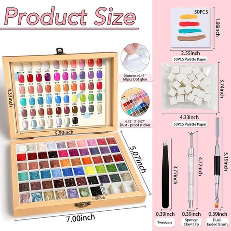 GZIXBDA Sponge Paint Patting Gel Polish & Tools Kit, 57 Colors Ombre Nail Gradient Painting Gel Blush Blooming for Pigment Pat Aura Nails, French Manicure
