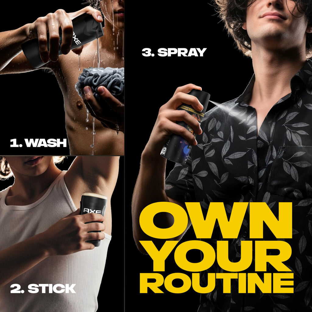 AXE Fine Fragrance Collection Body Spray 3 Count Midnight Amber 72 Hour Freshness Aluminum Free 2.9 oz