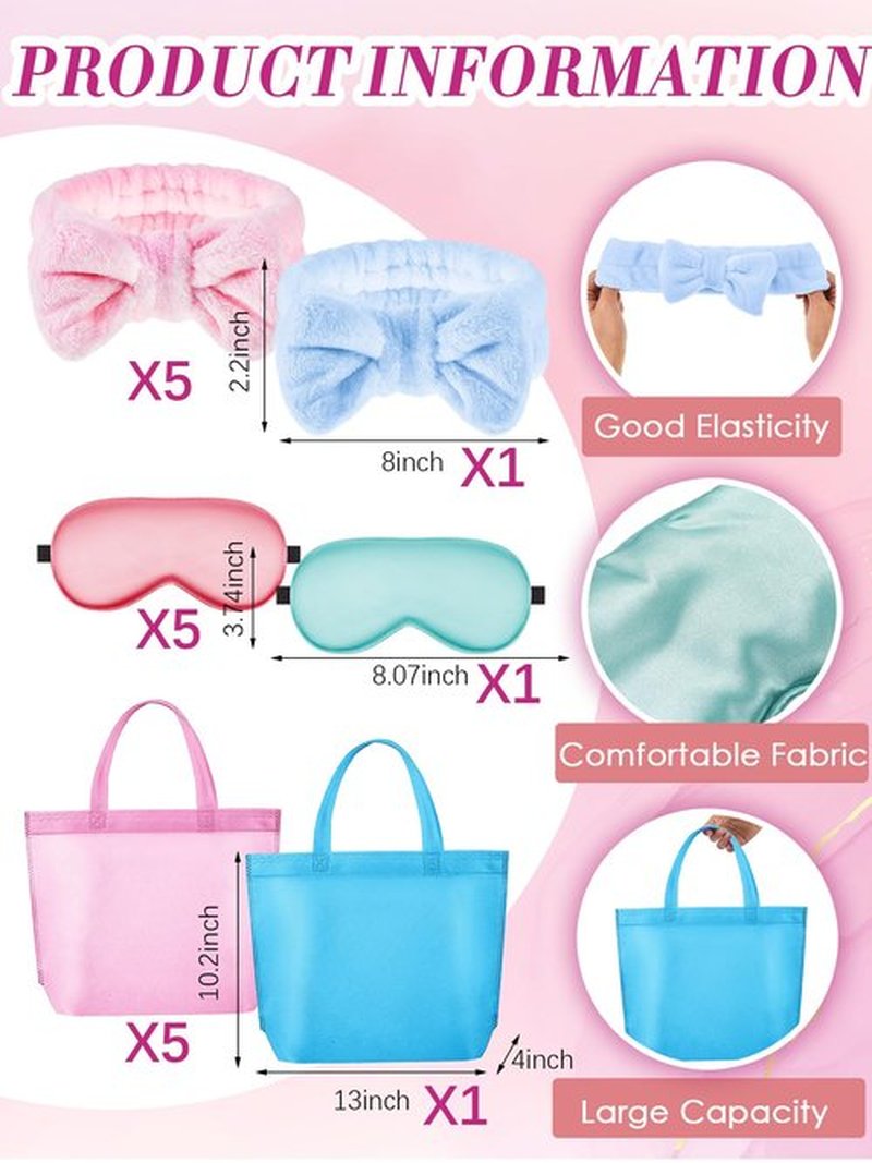 Sintuff 24 Pcs Girls Spa Birthday Party Supplies for 6-12 Years Girls Robes Sleepover Party Supplies Kids Robes Slumber Bulk(Size 10,Sky Blue Birthday)