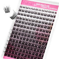 FADLASH Lash Clusters Wispy Eyelash Cluster 168Pcs Natural Eyelashes Extensions D Curl 8-16mm Individual Lashes Natural Look with Black Thin Band (S28, 8-16mm)