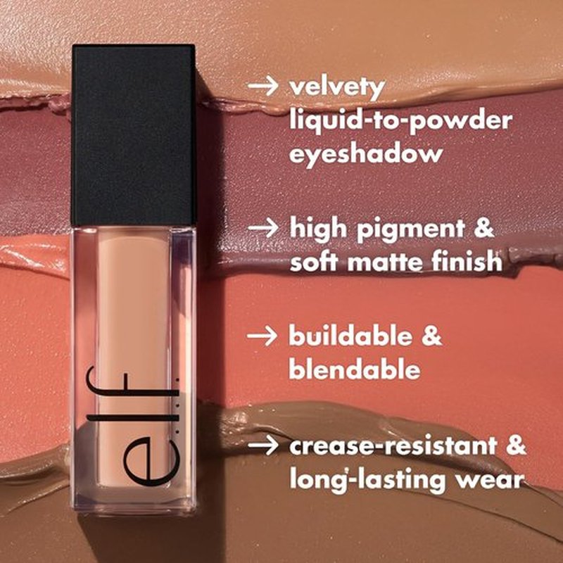 e.l.f. Liquid Velvet Eyeshadow - Crease-Resistant Liquid-to-Powder Formula for Soft-Matte Finish | Cable Knit