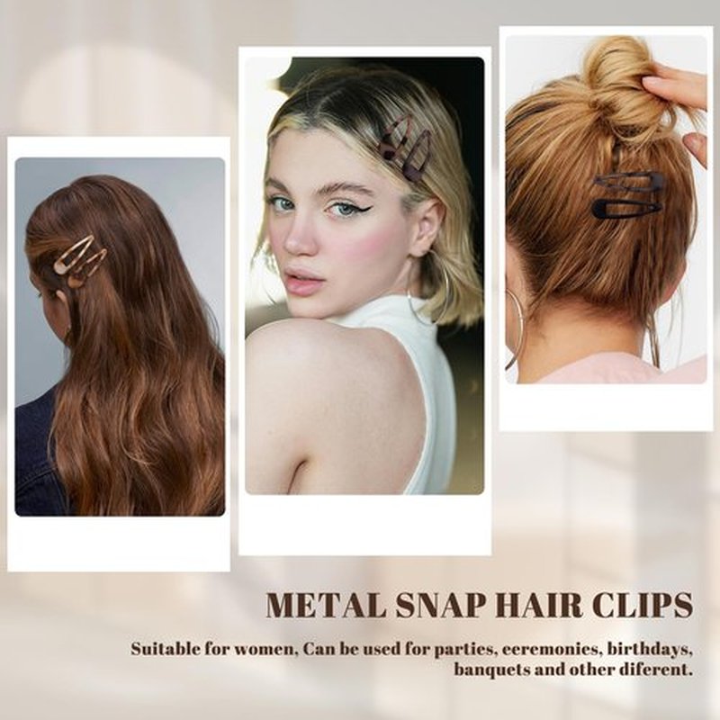 Cptots Small Hair Barrettes For Women No Slip Metal Snap Clips For Thin And Fine Hair,Matte Black Tortoiseshell,20 PCS,1.97 x 0.5 Inch.